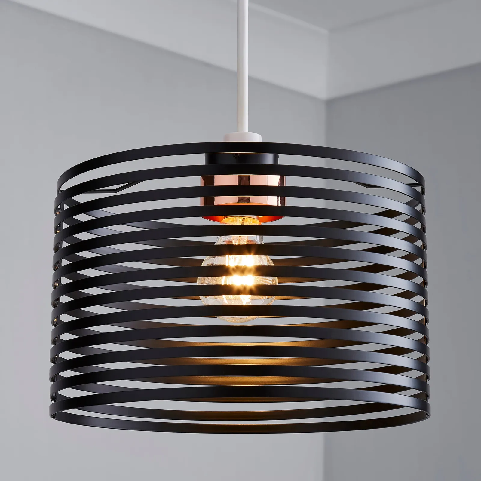 Kiel Black Easy Fit Pendant Shade