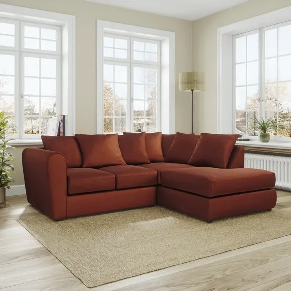 Blake Curved Arm Opulent Velvet Corner Chaise Sofa 1