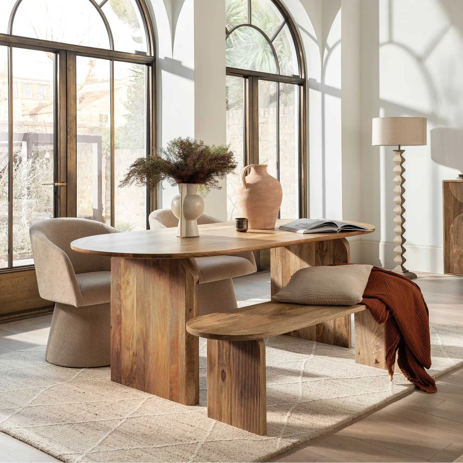 Zuberi Bench 150Cm, Neutral Wood | Barker & Stonehouse 2
