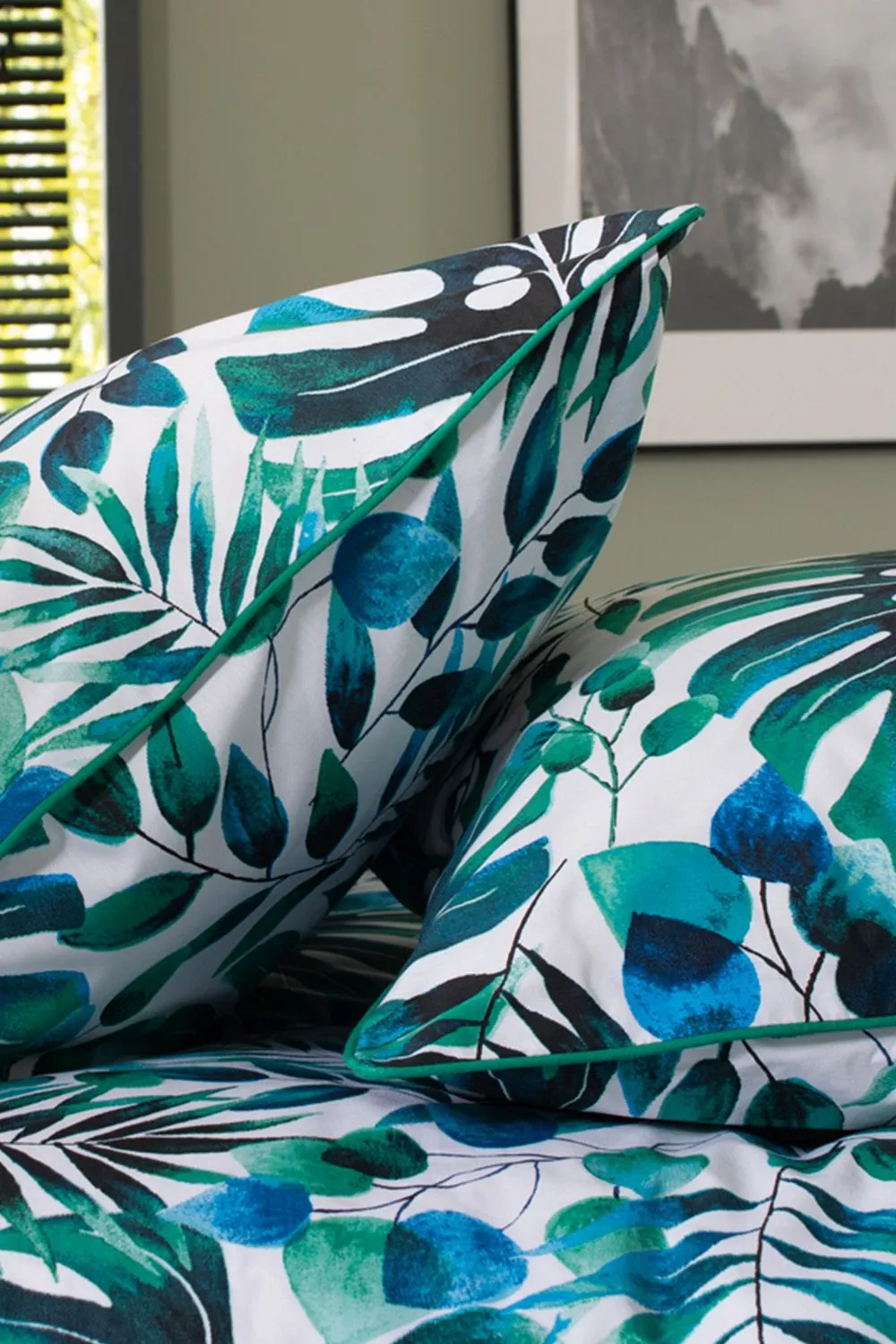 The Lyndon Company Brazil Digital Print 100% Cotton Duvet Cover Set | Deyongs 1846 in Green 4