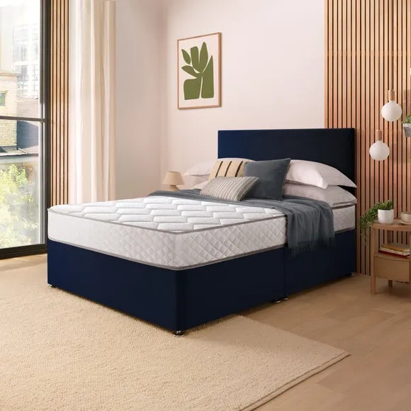 Silentnight Divan Set with Paris Headboard and 800 Pocket Spring Memory Foam Mattress 1