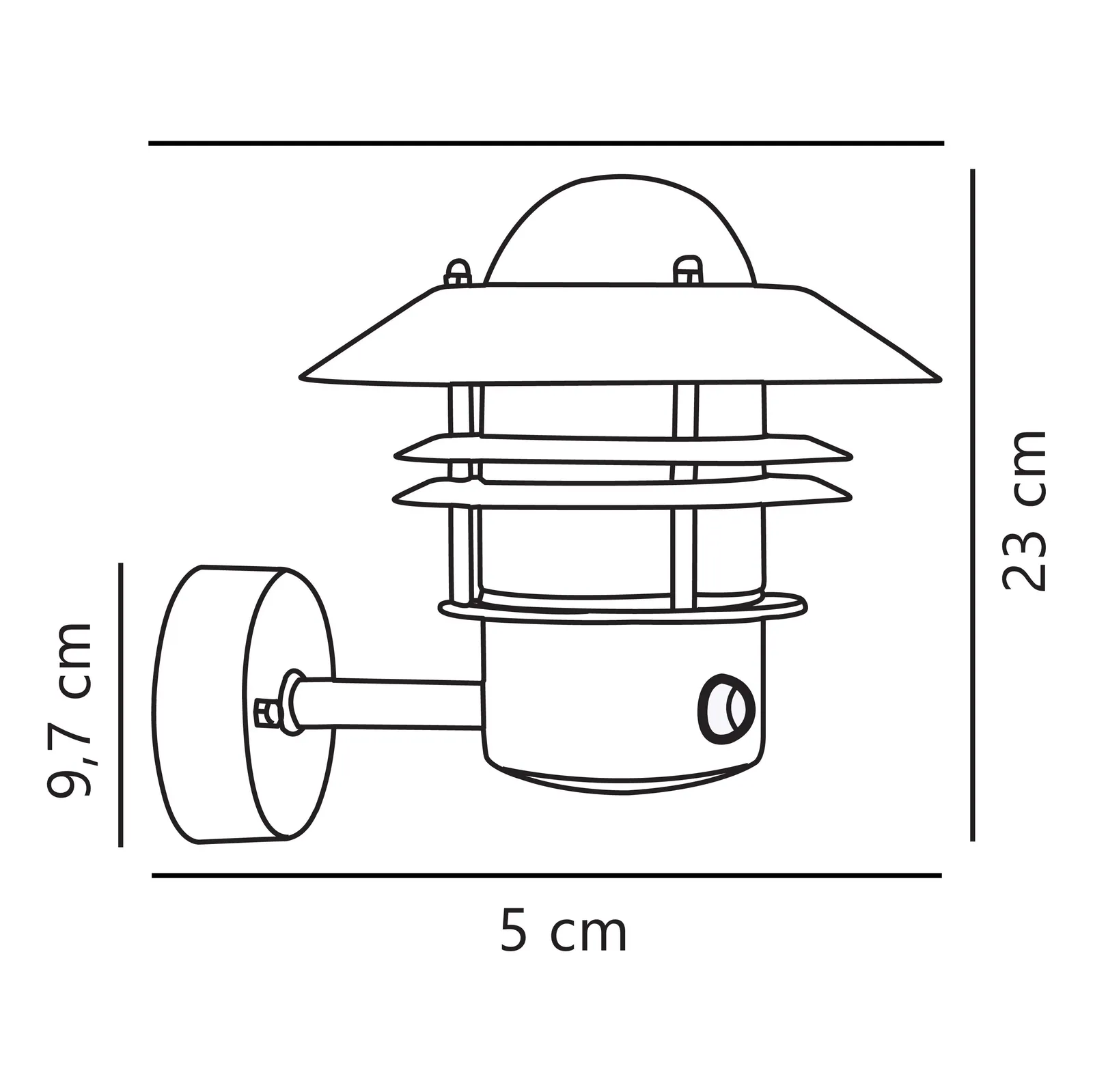 Nordlux Blok Outdoor Wall Light Sensor Copper Copper Garden E27 IP54 Mains 3