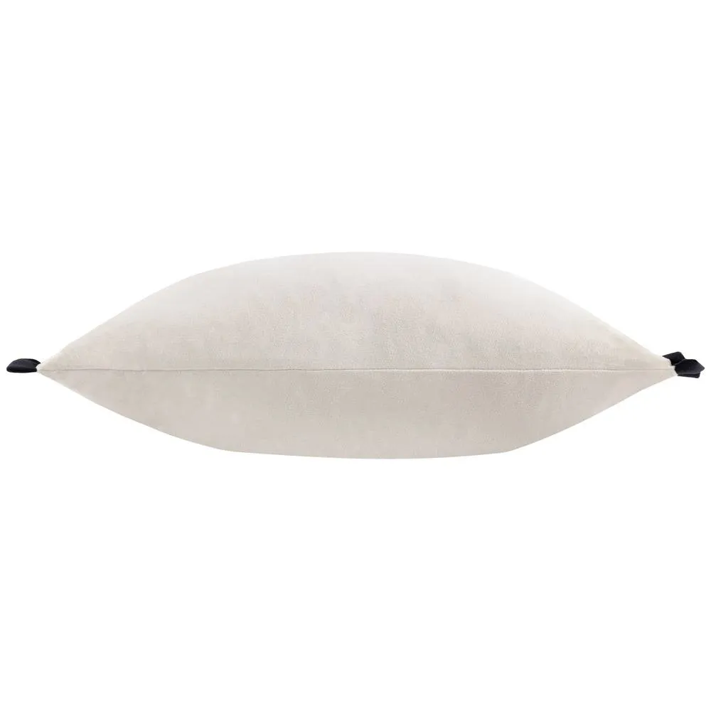 Wylder Tilly Velvet Frill Reversible Cushion in Off-White 3