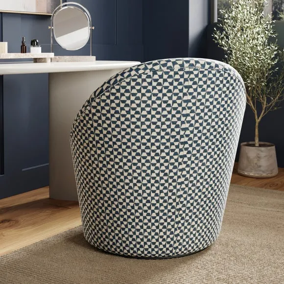 Dion Geo Checkerboard Storage Swivel Chair 2
