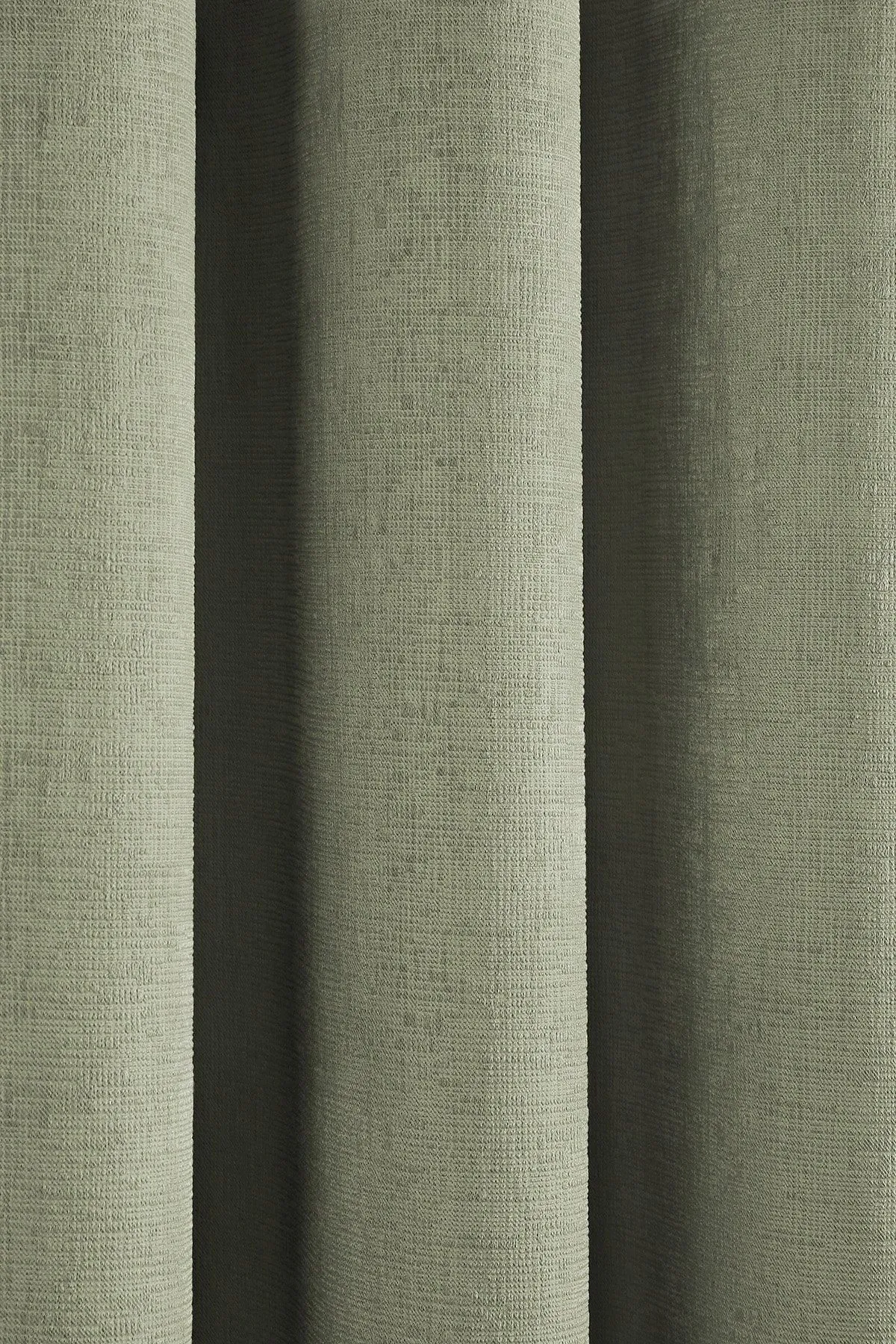 Fusion 'Strata' Triple-Woven Dimout Eyelet Curtains in Green 4