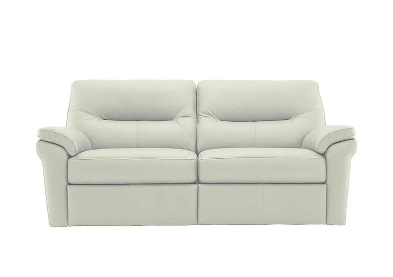 Seattle 3 Seater Leather Sofa - No Recliner - Oxford Chalk - Sofas and Armchairs - In Time for Christmas