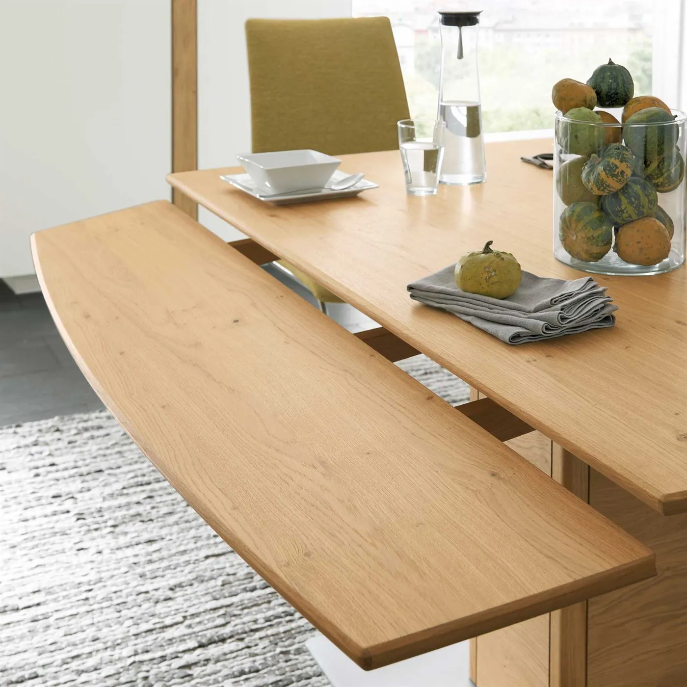 Felser Rectangle to Square Extending Dining Table, Santana Light Oak