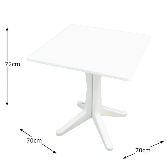 Ponente 4 Seater White Dining Set with Eolo Chairs 6