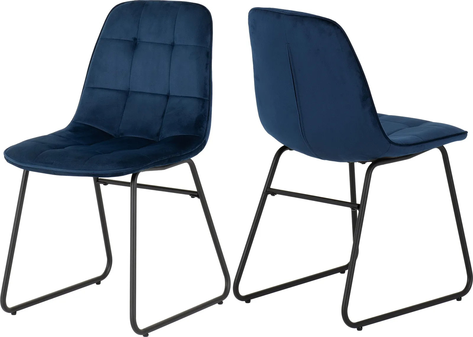 Seconique Athens Medium Oak Rectangular Dining Set with Lukas Chairs in Blue 4