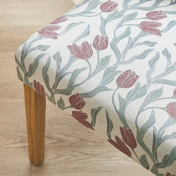 Oswald Set of 2 Dining Chairs, Tulip Blush Print 4