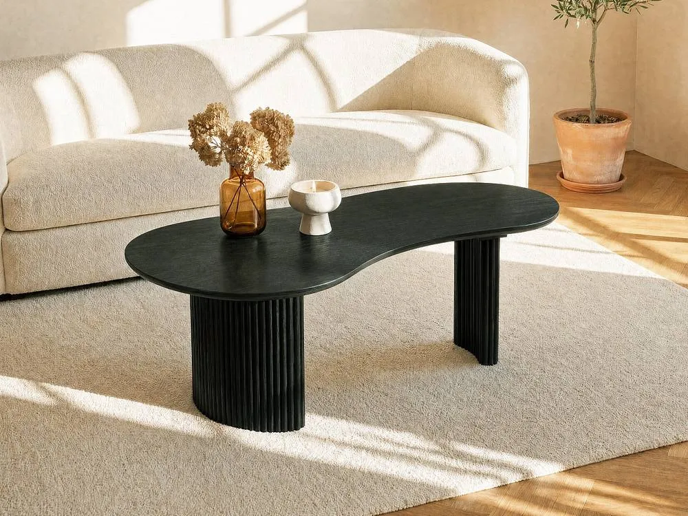 Vente-unique Mango Wood Coffee Table - Black - TAMENIA By Maison Céphy 3