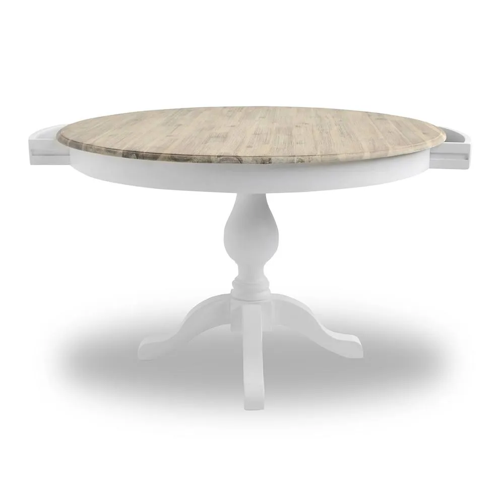 Statement Furniture Florence Large Pedestal Round Dining Table 120cm in White 2
