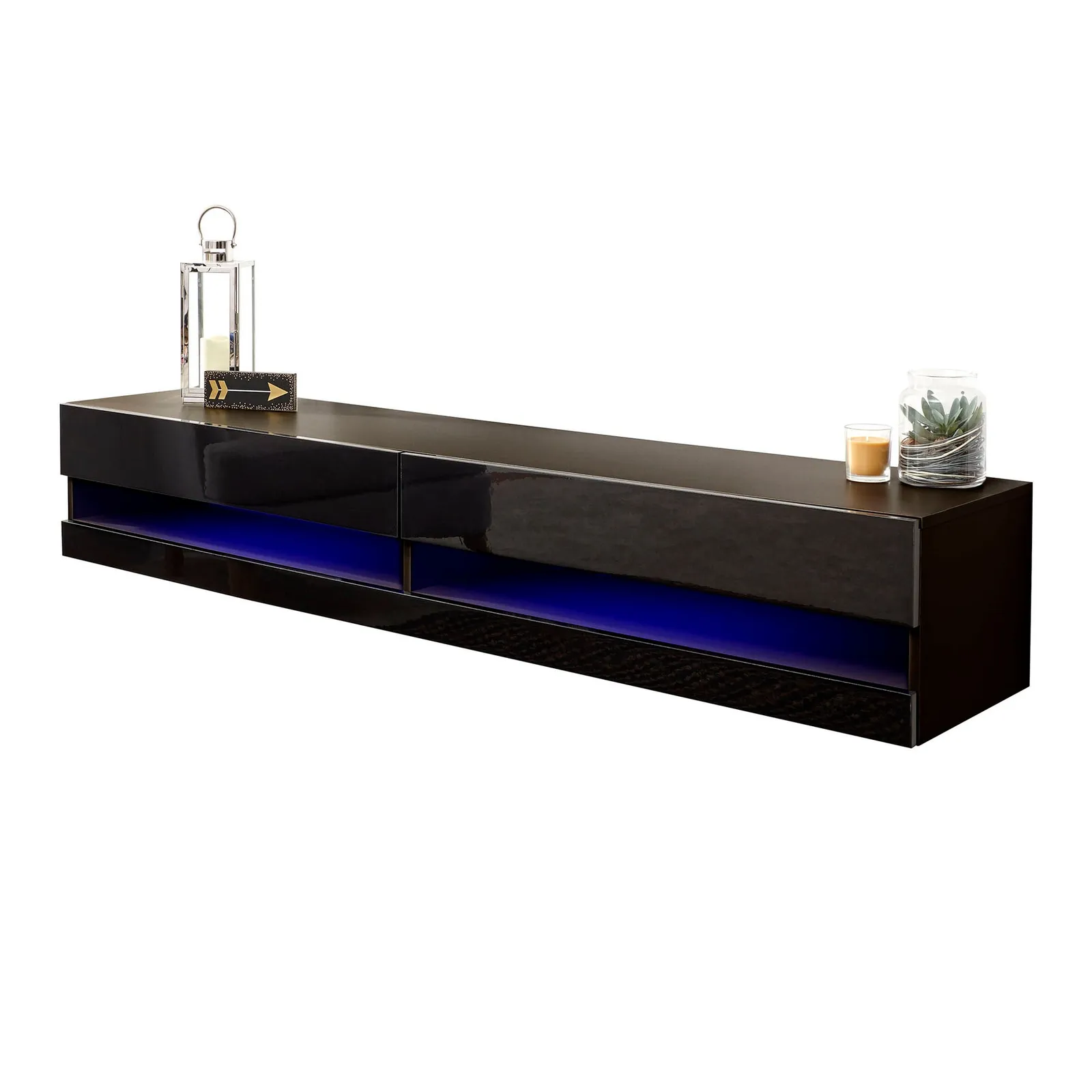 Galicia LED Extra Wide Floating Wall TV Unit for TVs up to 80"