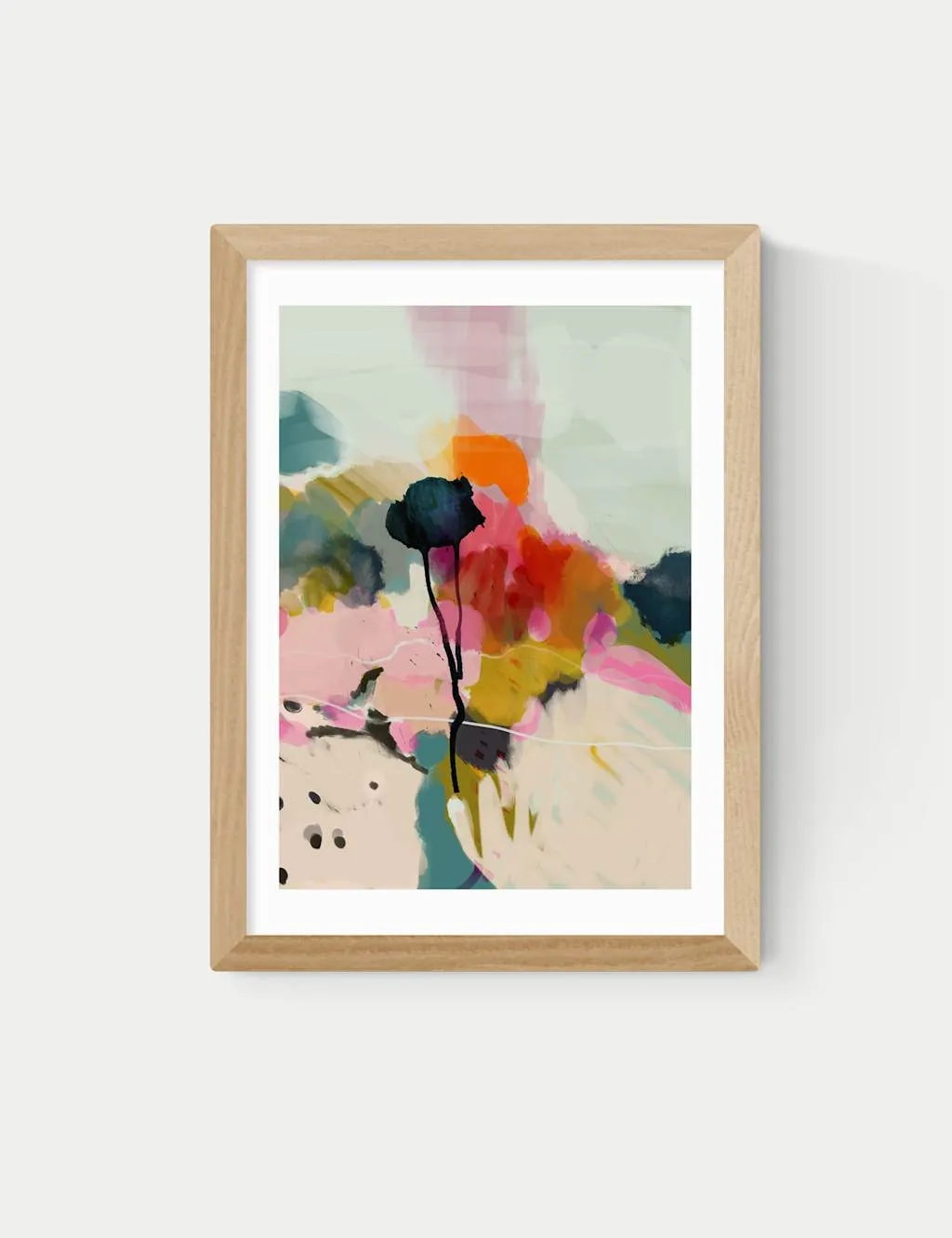 East End Prints Paysage Abstract Framed Art Print Natural