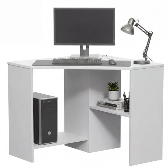 Hetton 2 Shelf Corner Desk 4