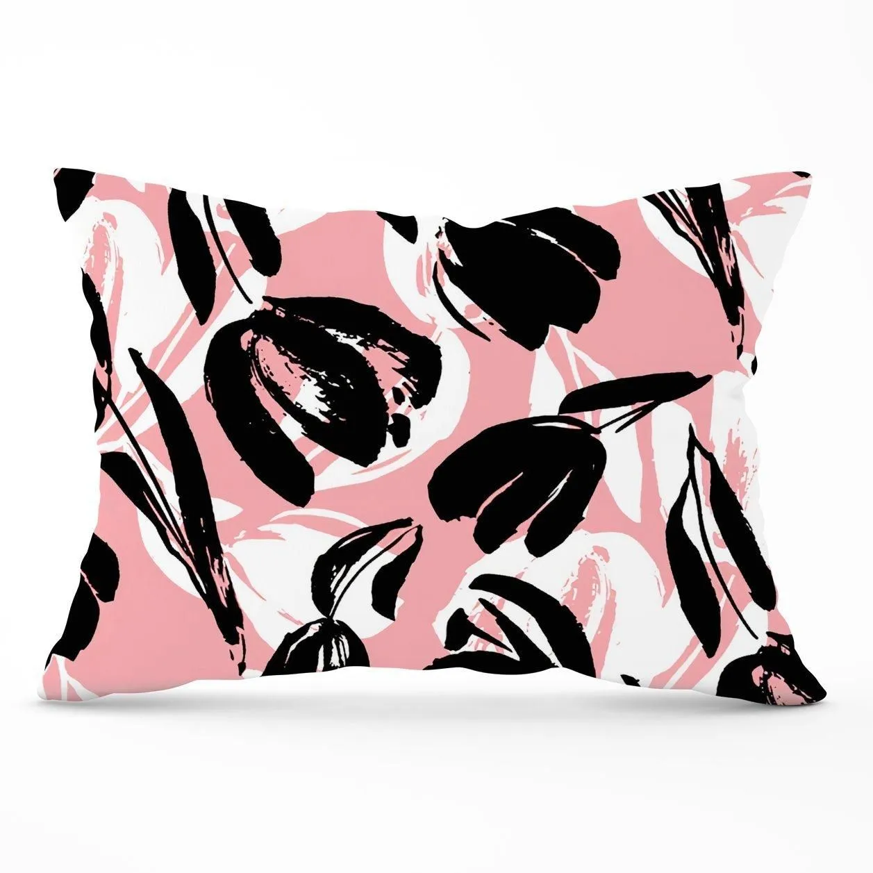 Warren Reed - Designer Nature Flat Spring Flowerk Color Cushions in Pink
