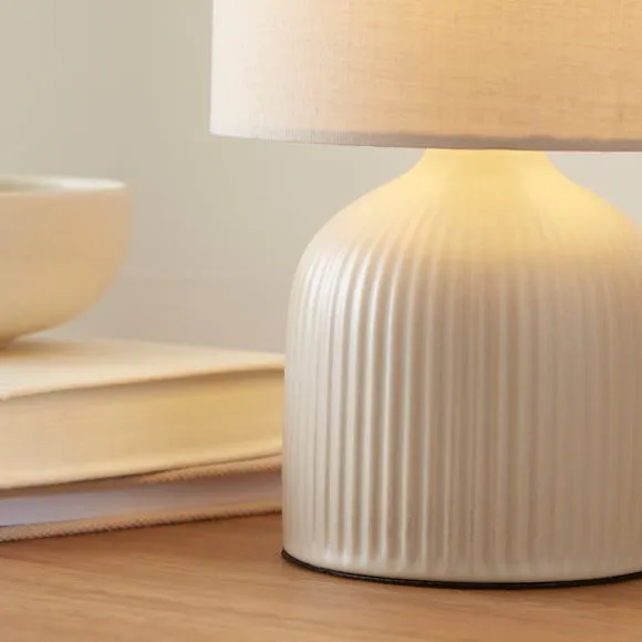 Hebe Ribbed Ceramic Table Lamp 3