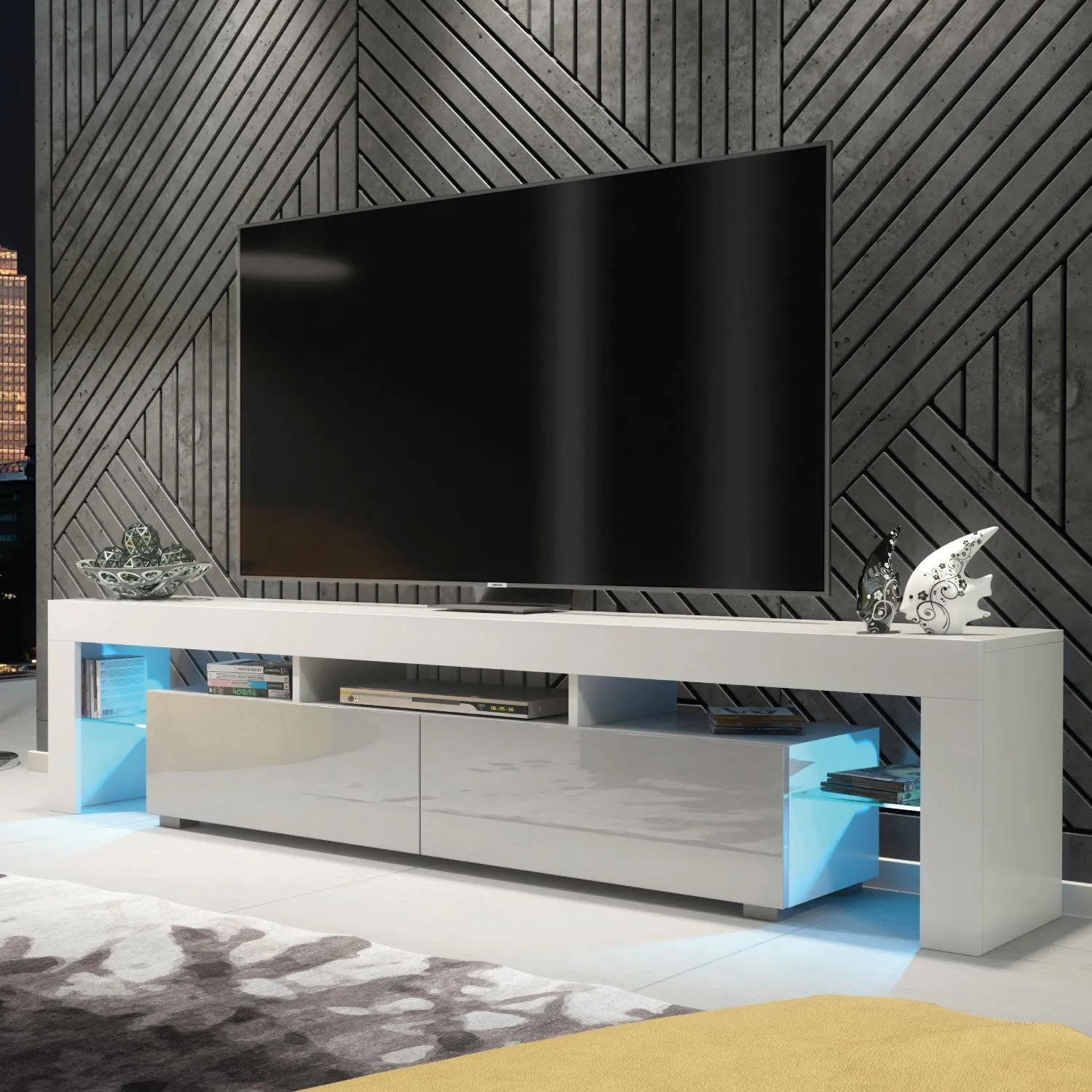 Creative Furniture TV Unit 200cm Sideboard Cabinet Cupboard TV Stand in Grey