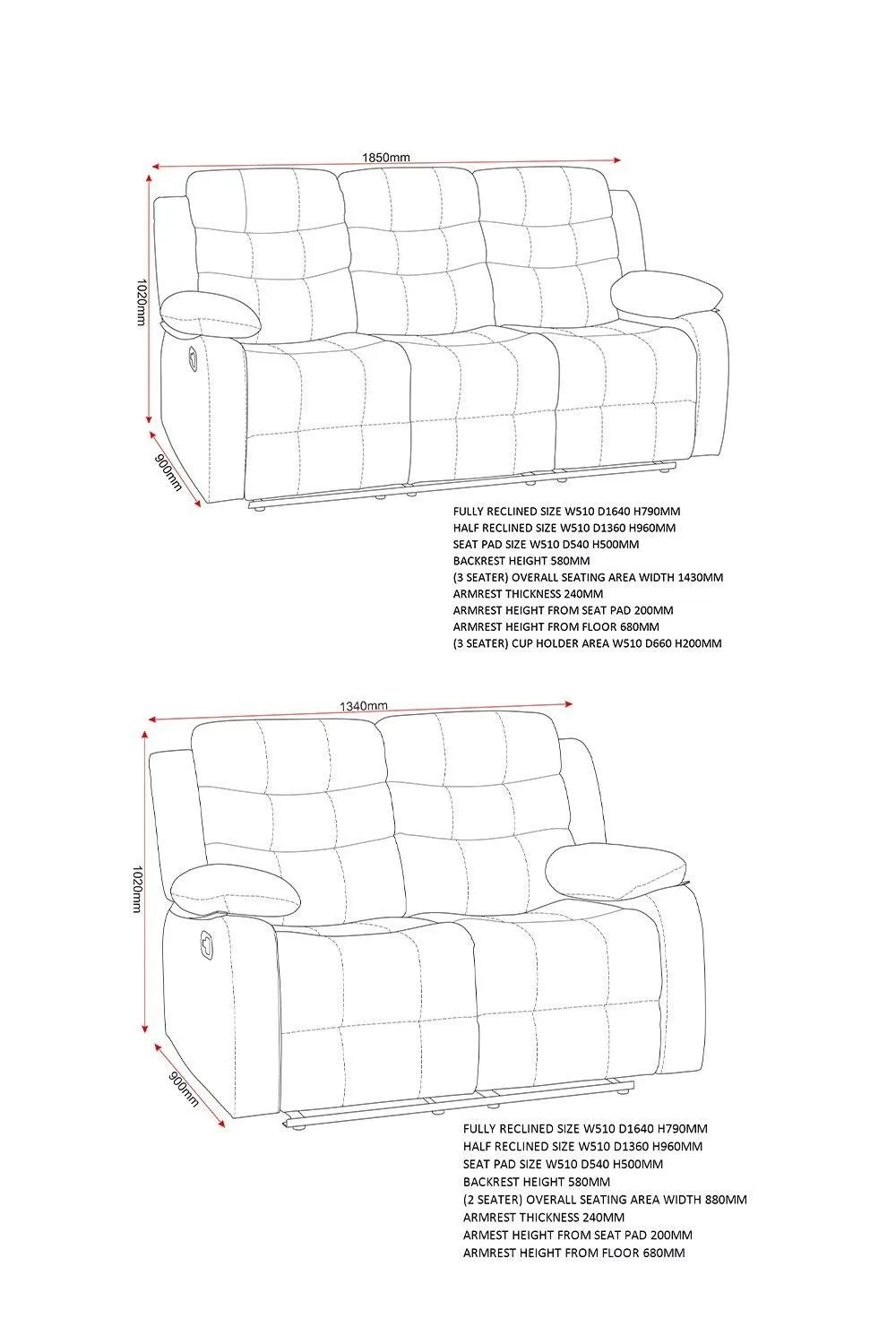Seconique Roma 3+2 Suite in Dark Grey 6