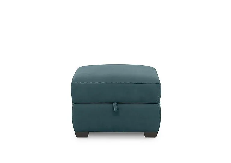 Brescia Fabric Storage Footstool - Peacock