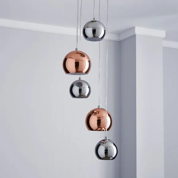 Sora Metallic 5 Light Cluster Ceiling Light 2