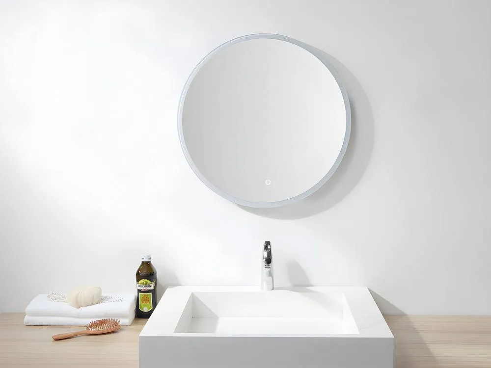 Vente-unique Round Illuminated Anti-Mist Bathroom Mirror With Leds - D80 Cm in Clear 3