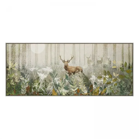 Cedar & Sage Luna Gaze Stag Framed Canvas 3