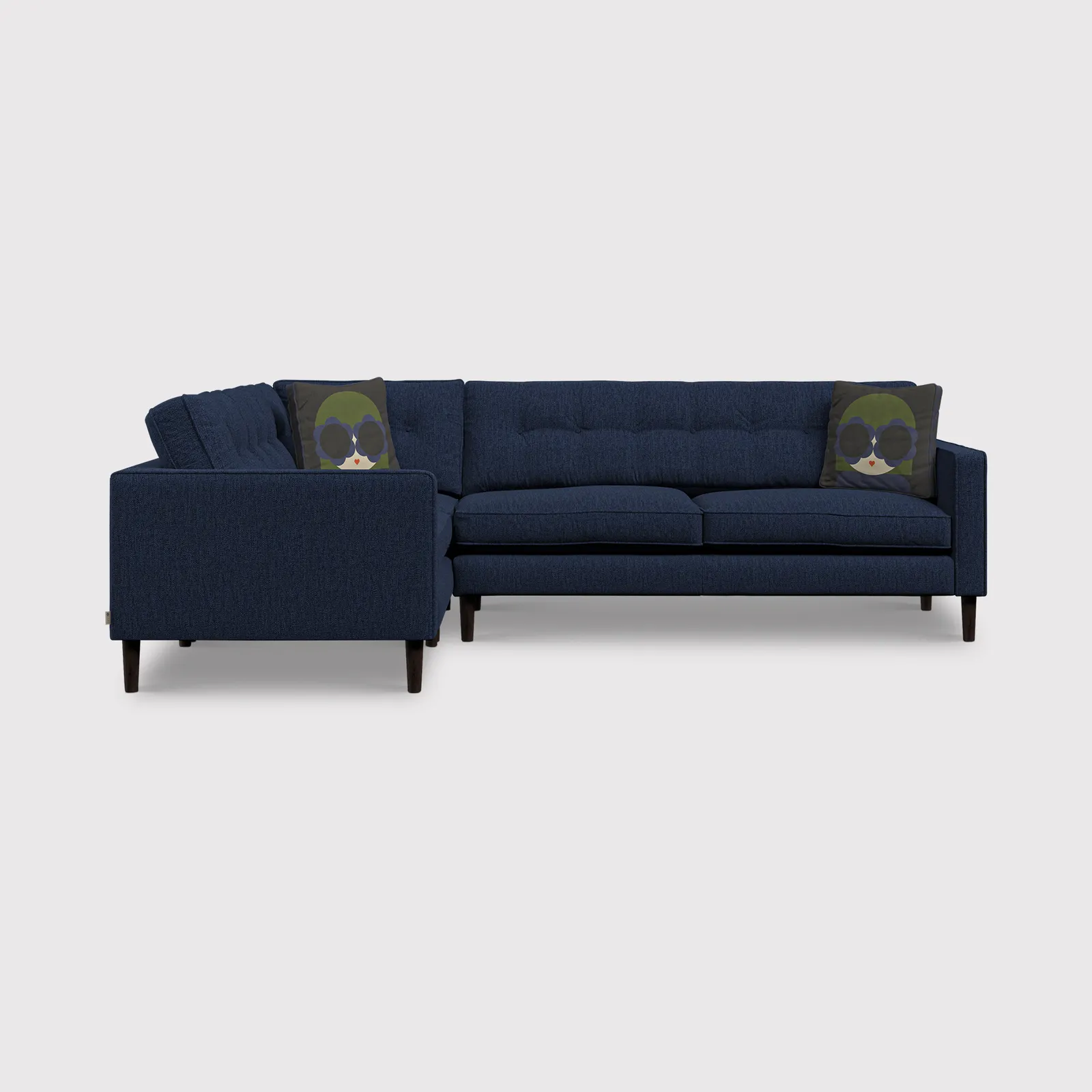 Orla Kiely Ebben Rhf Corner Sofa, Navy Fabric | Barker & Stonehouse 1