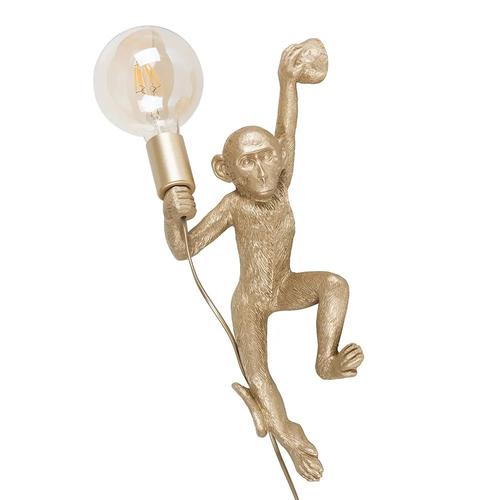 ValueLights Monkey Gold Indoor Wall Light 2