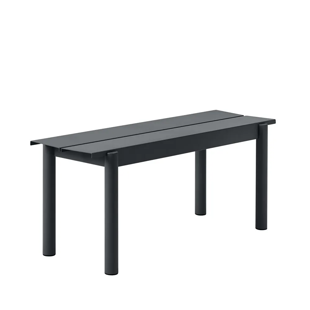 Muuto Linear Outdoor Steel Bench Medium Black 2