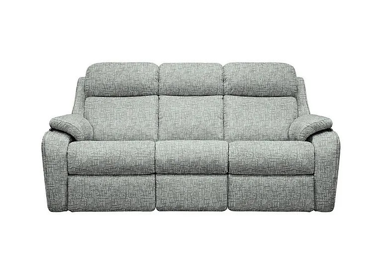 Kingsbury 3 Seater Fabric Power Battery Recliner Sofa with Power Headrests - Remco Duck Egg