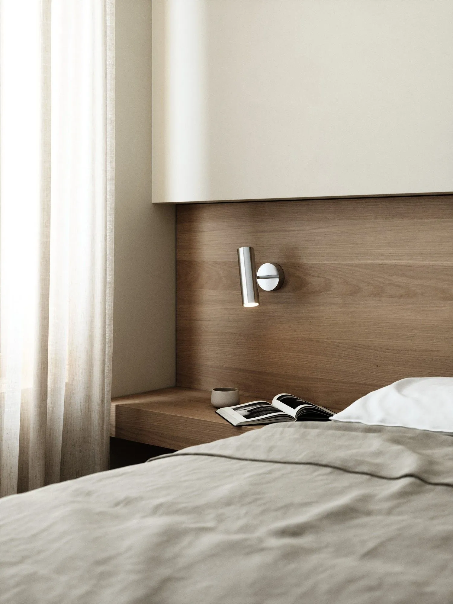 Nordlux Mib Wall Light Chrome Metal Bedroom GU10 Plug In/Mains in Silver 6