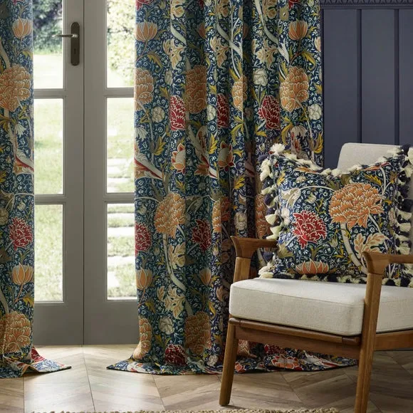 Morris & Co. Cray Chenille Pencil Pleat Curtains 4
