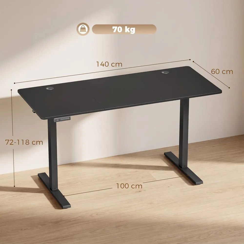 HOMCOM Standing Desk Memory Control Adjustable Black 3