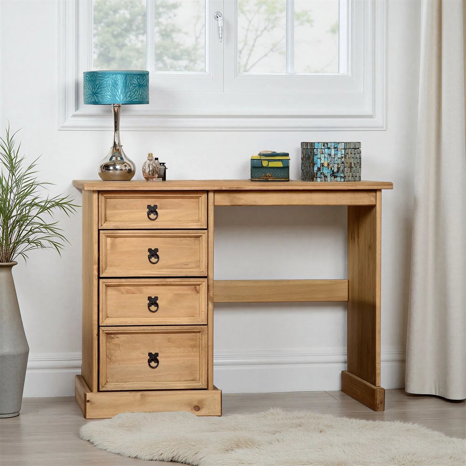 Seconique Corona 4 Drawer Dressing Table in Natural