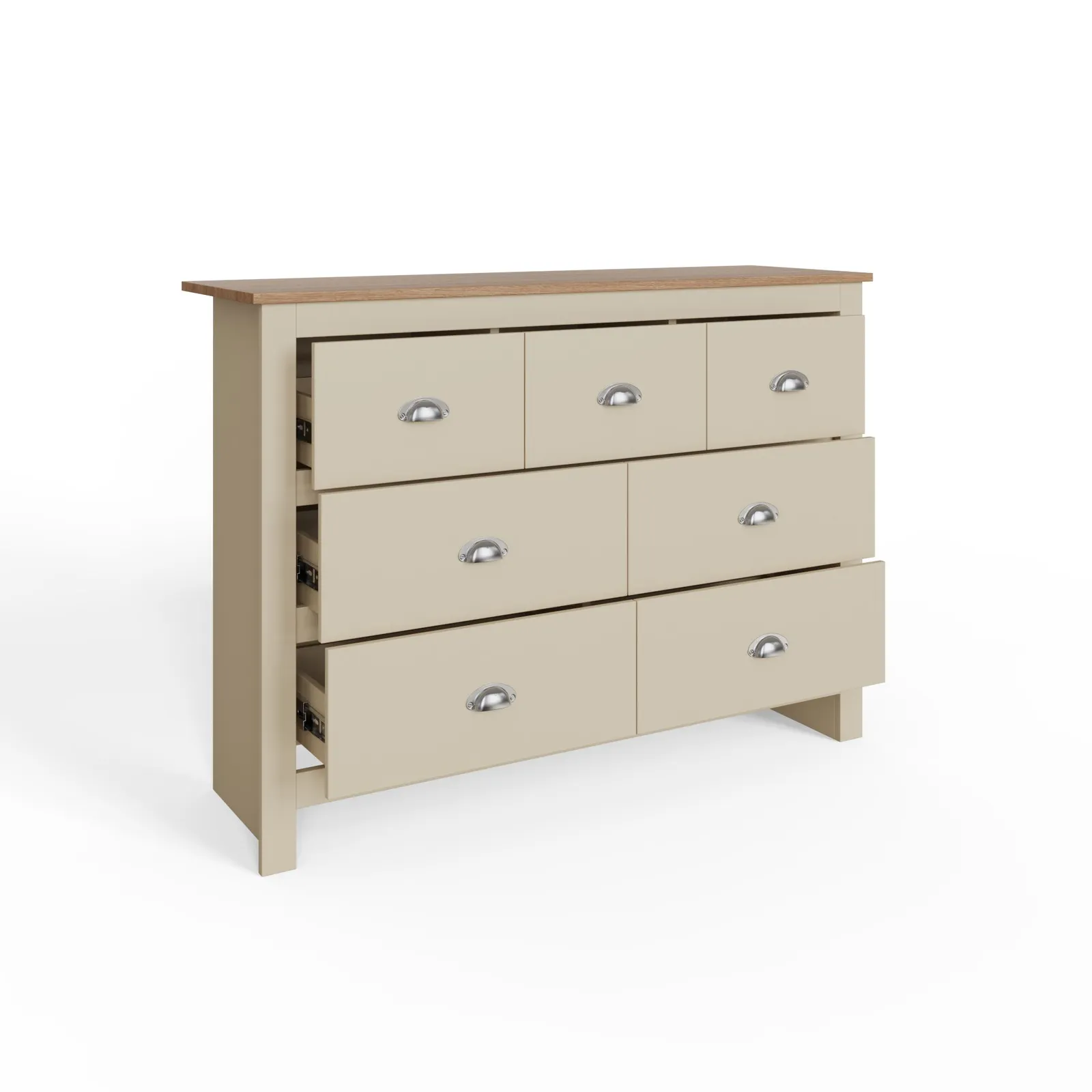 GFW Lancaster 7 Drawer Chest in Cream 5