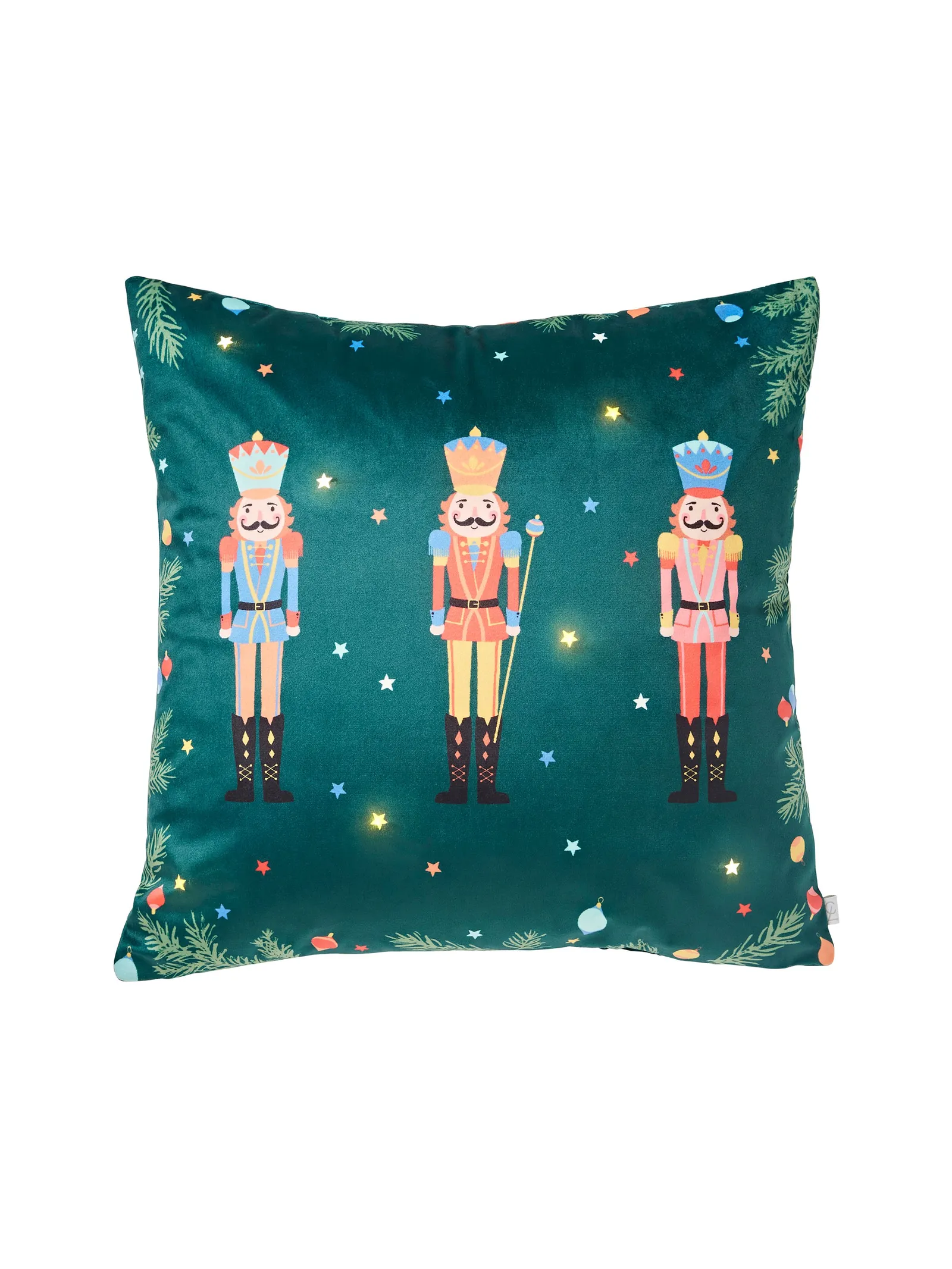 Catherine Lansfield 'Christmas Nutcracker Light Up' Cushion in Green 5