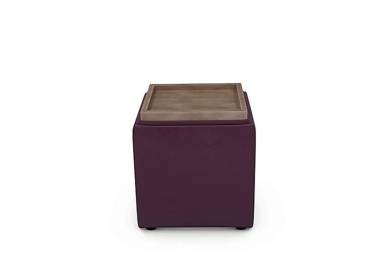 Bronwyn Storage Cube Tray Stool - Frosted Grape Wot