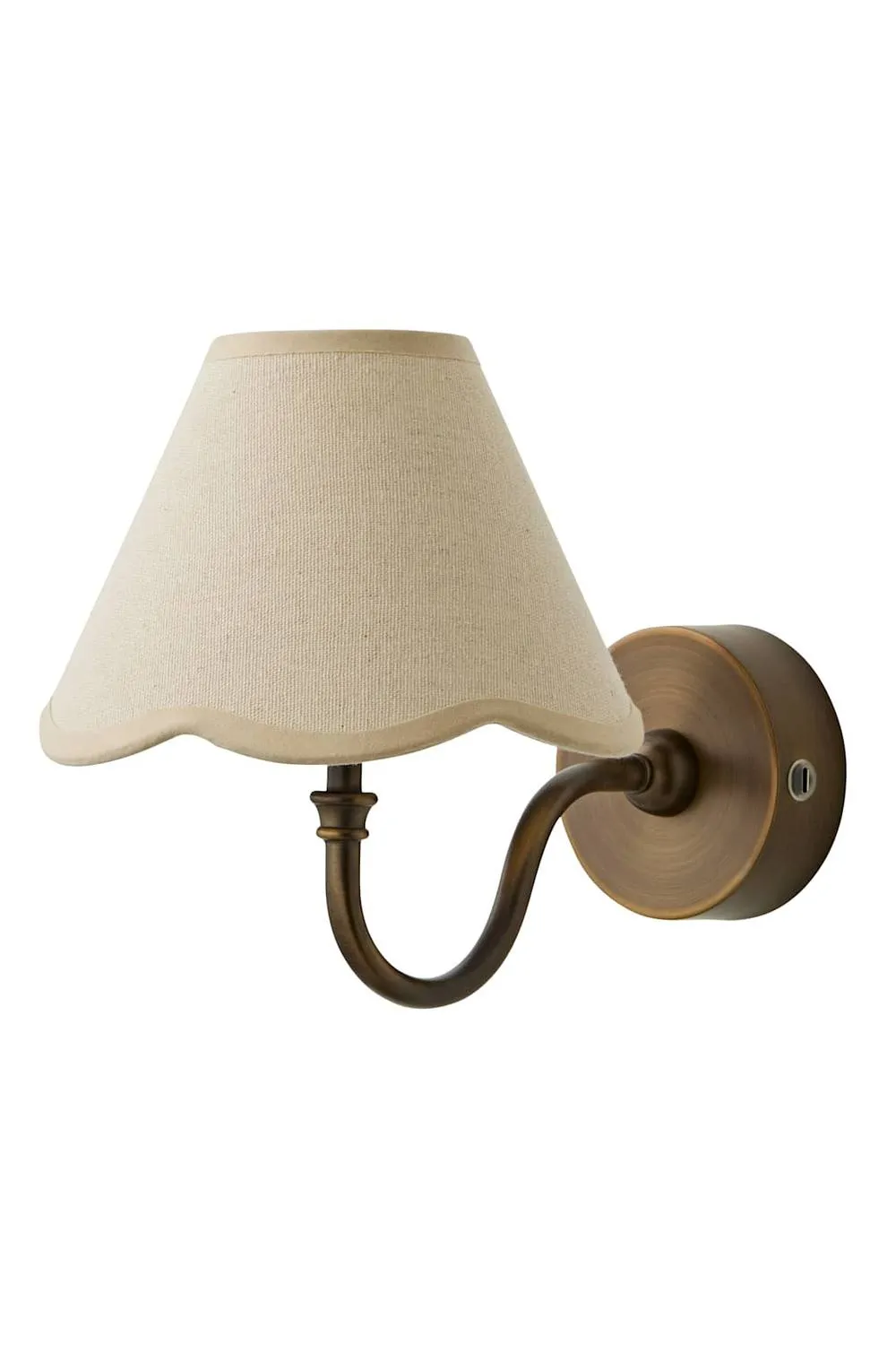 ValueLights Lowe Pair Scallop Flower Shade Metal Portable Rechargeable Wall Light in Bronze 6