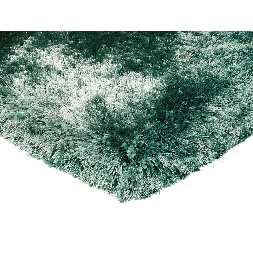 Plush Hand Woven Rug, Petrol