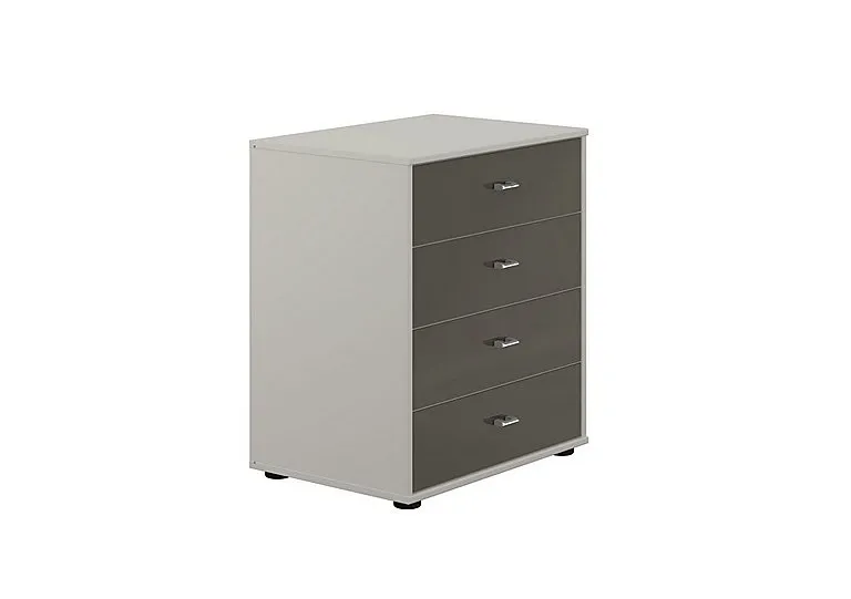 Santa Cruz 60cm 4 Drawer Chest - Havana Dr/Grey Carcase - Bedroom Furniture - In Time for Christmas