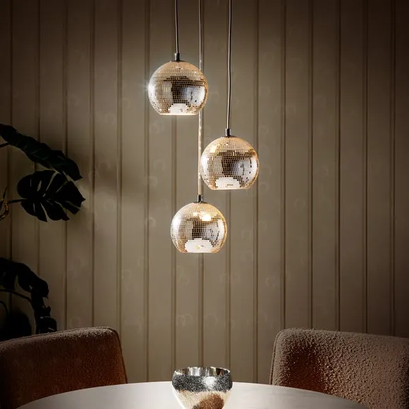 Disco Ball 3 Light Adjustable Cluster Ceiling Light 2