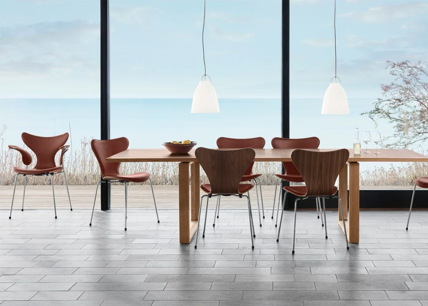 Fritz Hansen Series 7 Chair Vanir Fabric Walnut Veneer 3