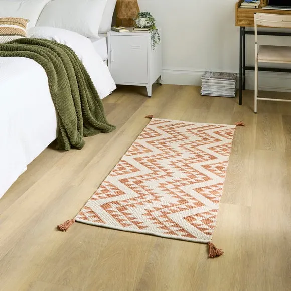 Cotton Jaquard Orange Scatter Rug