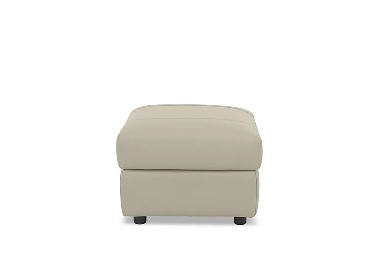 Raven Leather Footstool