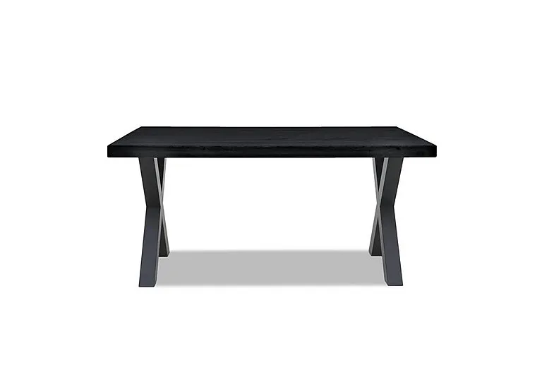 Terra Compact Straight Edge Dining Table with X Shaped Legs - 140-cm