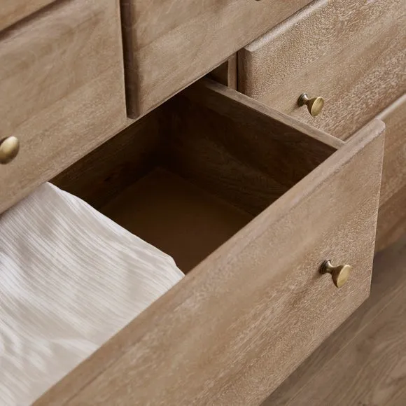 Giselle 7 Drawer Chest, Mango Wood 3