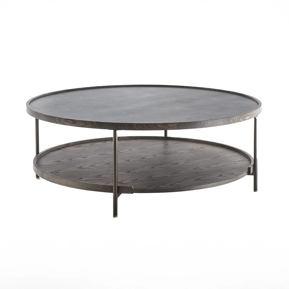 Porada Koster Coffee Table 120 Ash Grey Stained with Oxide Black Rock 2