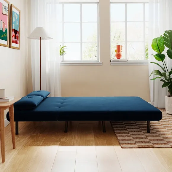 Phoebe Velvet Small Double 2 Seater Sofa Bed 3