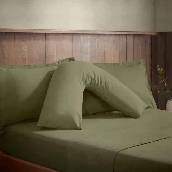 Soft & Cosy Luxury 100% Brushed Cotton V-Shape Pillowcase 1
